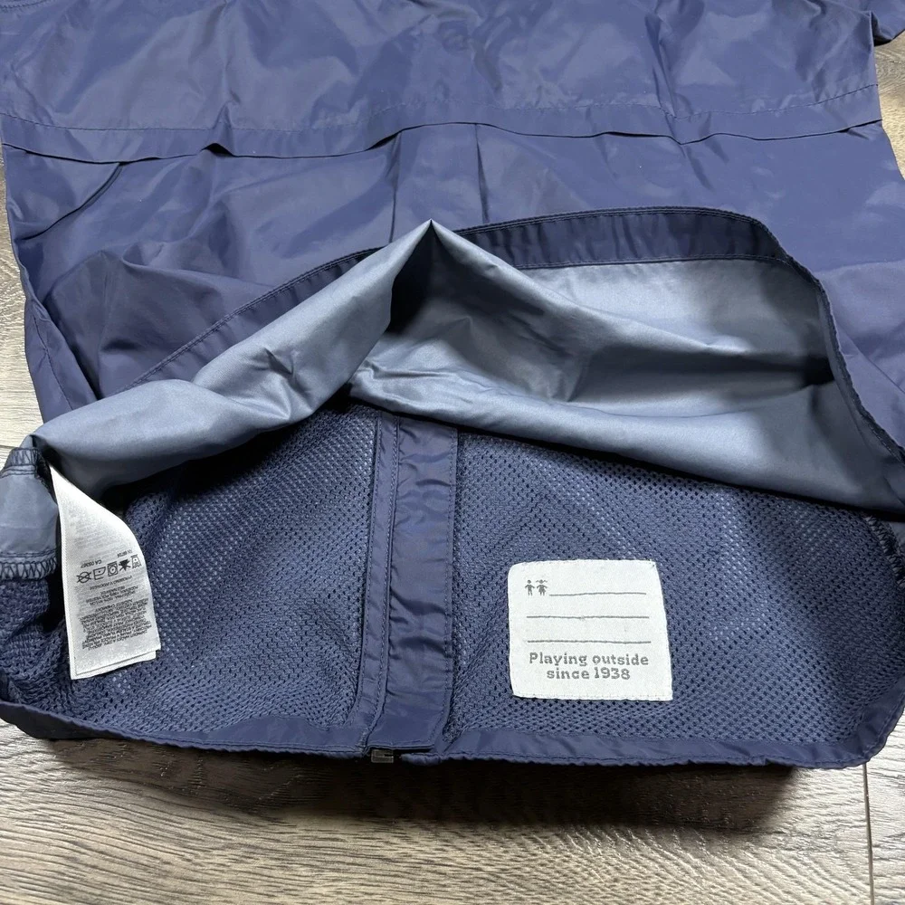 Columbia Jacket Unisex Kids Large Blue Hooded Full‎ Zip Windbreaker Lightweight